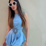 Raai Laxmi Instagram – Bad vibes don’t go with my outfit. 💙

Outfit : @siyonabyankurita 
 : @tlmconsultancy