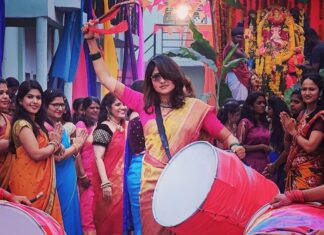 Rachita Ram Instagram - ನಾಡಿನ ಸಮಸ್ತ ಜನತೆಗೆ ಗೌರಿ-ಗಣೇಶ ಹಬ್ಬದ ಶುಭಾಶಯಗಳು!🙏🏻🌸 #ganaptibappamorya🙏