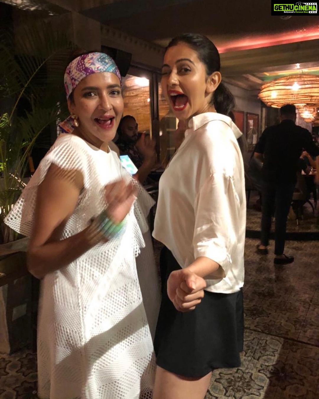 Rakul Preet Singh Instagram - Happiest happiest bdayyyyy to my soul sista .. you are unapologetic , liberated , kindest and beautiful inside out .. always stay the way you are HRH .. you know I love you and though we aren’t celebrating together this year here is a bday memory we will never forget ❤️❤️ miss ya and have a greattttttt year ❤️🤗 @lakshmimanchu