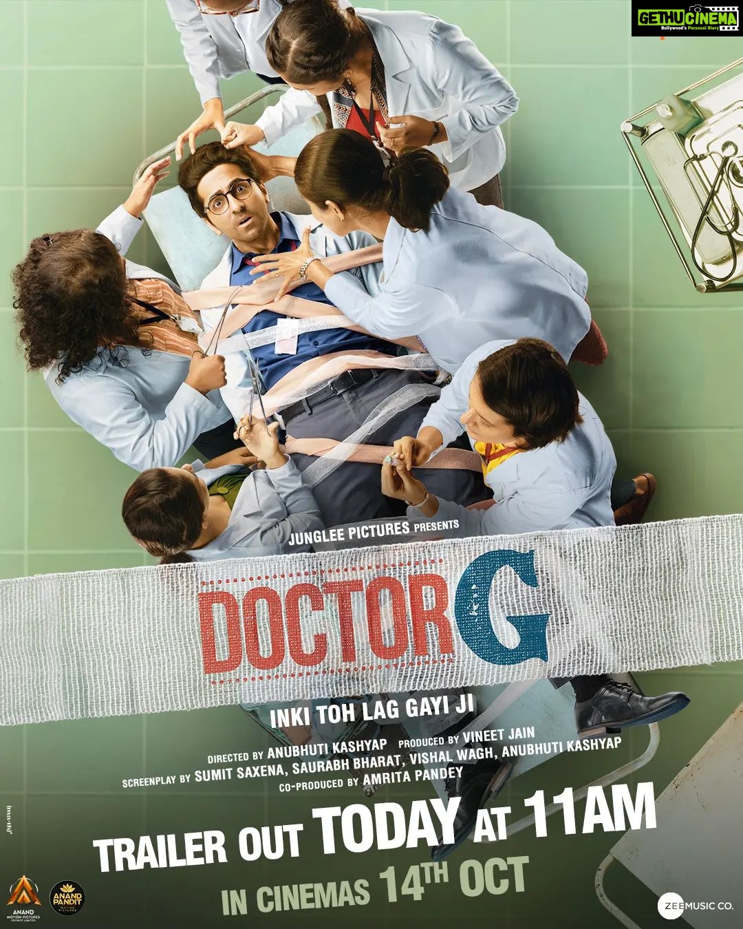Rakul Preet Singh Instagram - Orthopedist banne ka dream tha, but ended up in Gynaecology. The only guy in an all girls department. Phew. 🥺 #DoctorG ki toh lag gayi #DoctorGTrailer out today at 11am #DoctorG will attend to you in theatres from 14th October 2022 🩺🗓 @ayushmannk @shefalishahofficial @anubhuti_k @vineetjain12 @amritapndy @jungleepictures @sheeba.chadha @sumit.saxena.35912 @saurabhbharat @vishal.wagh21 @themadnomaddiaries @aiyyoshraddha @priyamsaha @kkarishmmaa @pujasarup @find4anju @indraneilsengupta @pareshpahuja @ayeshak_ @thepuccacritic @mamtakamtikar @bhavnajeswani14 @anandpandit @anandpanditmotionpictures @yamini_pictures @zeemusiccompany