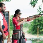 Ramya Pandian Instagram - When unexpected things take you by suprise, there's nothing like it. Last weekend, i unlocked a new passion, thanks to the National shooter @rajsekarpandian sir 🤗 Thank you for having me in the range, teaching me and motivating me. My first time, that too with a gun Antolio Zoli @zoliofficial , 175th anniversary edition ,one of the only hundred guns in the world 🤩- It's been a wonderful experience at @royal_pudukkottai_sportsclub ,Trichy. Thank you #prithvirajtondaiman for being a great host. And now, Honorary member of RPSC is beyond what I could've imagined 😀. This chapter is to be continued in Chennai. PC @deepakanartist @royal_pudukkottai_sportsclub #gunshooting #gunshootingrange #passion
