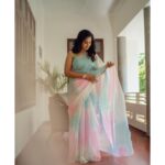 Ramya Pandian Instagram - Dash of Rainbow 🌈 Photography @anupamasindhia Outfit @label_ts_official @sundari_designer Make up & Hair @salomirdiamond Jewellery @original_narayanapearls #ramyapandian #saree