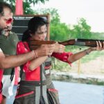 Ramya Pandian Instagram - When unexpected things take you by suprise, there's nothing like it. Last weekend, i unlocked a new passion, thanks to the National shooter @rajsekarpandian sir 🤗 Thank you for having me in the range, teaching me and motivating me. My first time, that too with a gun Antolio Zoli @zoliofficial , 175th anniversary edition ,one of the only hundred guns in the world 🤩- It's been a wonderful experience at @royal_pudukkottai_sportsclub ,Trichy. Thank you #prithvirajtondaiman for being a great host. And now, Honorary member of RPSC is beyond what I could've imagined 😀. This chapter is to be continued in Chennai. PC @deepakanartist @royal_pudukkottai_sportsclub #gunshooting #gunshootingrange #passion