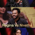 Regina Cassandra Instagram – Did we just speak in 4 languages? Here we have the beautiful ladies @reginaacassandraa & @i_nivethathomas speaking their heart out with some fun and happiness ❤️🤗
Also please do watch their film SAAKINK DAAKINI on September 16th in your nearest theatres😁🥳