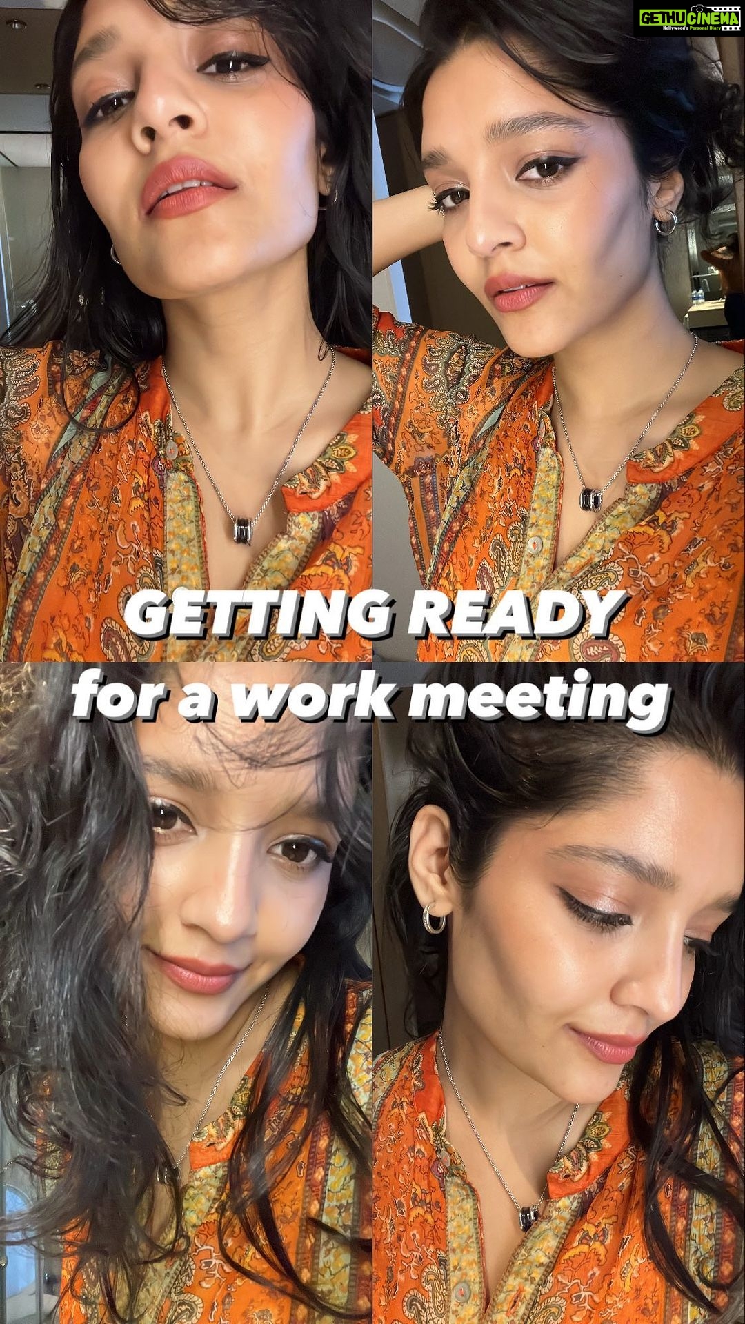 Ritika Singh Instagram - Getting ready for a work meeting ππ» Also Selena Gomezβs version of calm down is πππ