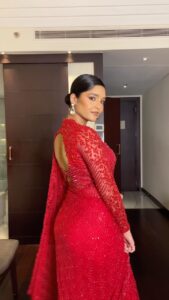 Ritika Singh Instagram - Forever✨That Girl ✨ @siimawards ready ♥️ Outfit : @studio149 Styling : @theresa.shalini Makeup : @snehamnj Hair : @hair_by_naemat Earrings : @rimliboutique