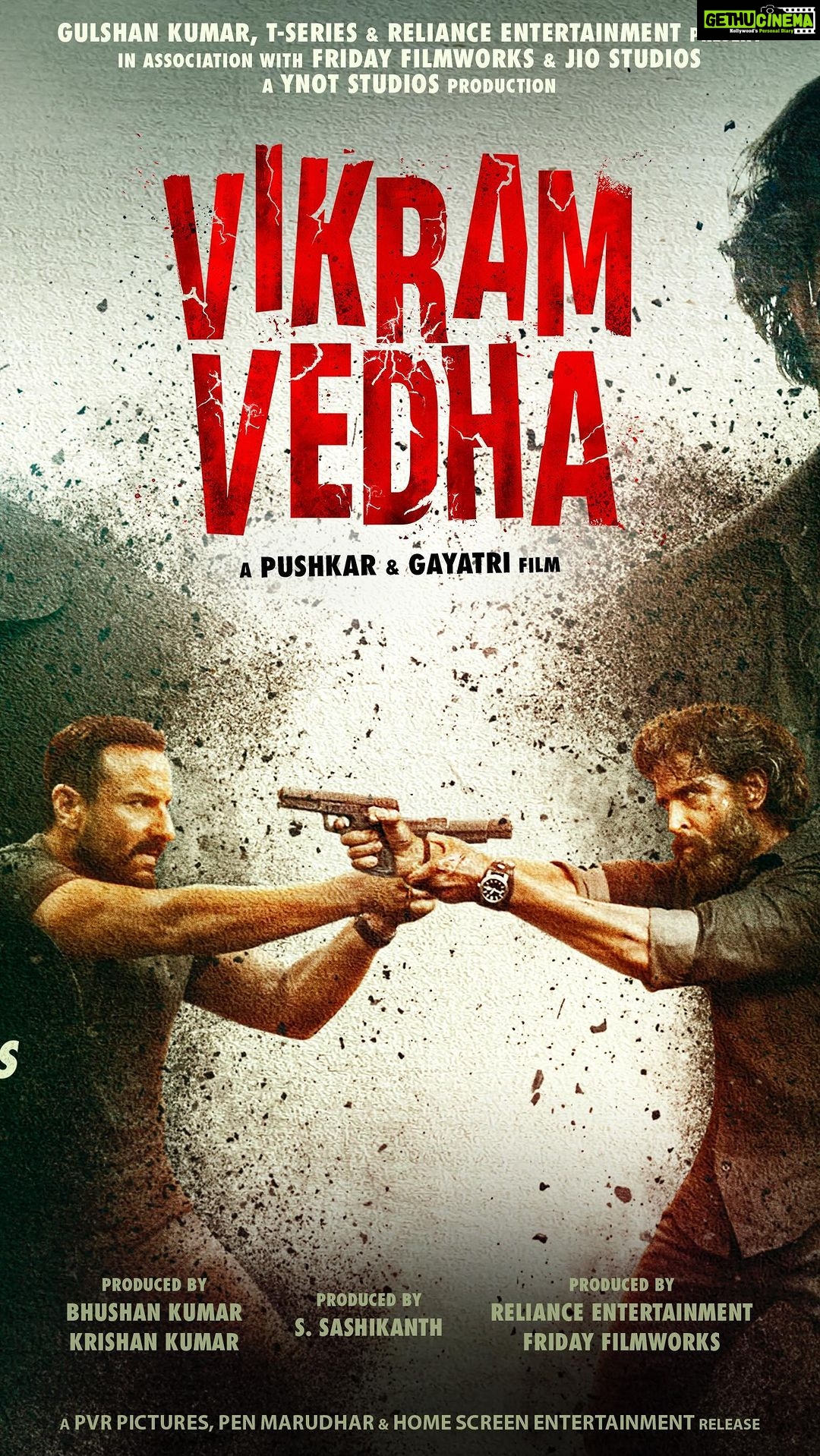 Rohit Suresh Saraf Instagram - Neither black nor white, it's all grey! #VikramVedha hitting cinemas worldwide on 30th September 2022. @hrithikroshan #SaifAliKhan @pushkar.gayatri @radhikaofficial @tseries.official @tseriesfilms @reliance.entertainment @studiosynot @fridayfilmworks @officialjiostudios @apinternationalfilms @pvrpictures @penmovies @rohitsaraf @iyogitabihani @mrfilmistaani @instasattu #BhushanKumar @sarkarshibasish @sash041075 @chakdyn @vivekbagrawal @shivchanana #homescreenentertainment @vikramvedha_movie