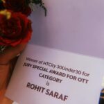 Rohit Suresh Saraf Instagram - Thank you @htcity and @rahejadevelopers for the recognition ♥️ this one’s vv special! #30under30 Delhi, India