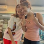 Rubina Dilaik Instagram - Sweet and sweaty memories @shivangijoshi18 ….. ha ha ha