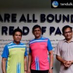 Sachin Tendulkar Instagram - Growing up, we had the privilege of witnessing Prakash Padukone ji bring several laurels to India. Today, I got to spend time with him and know him better. A simple & humble person who has done so much for badminton. Special day indeed. ••• Repost @tendulkarmga Sachin Tendulkar & Prakash Padukone at @tmgadypsc Visiting the #tmga PADUKONE SPORTS MANAGEMENT CENTRE. Couldn’t have been a better day than today for the the two stalwarts to have visited our centre and interact with the kids. Happy Teachers day to all! 🏏
