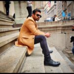 Sai Dharam Tej Instagram - The more you go to the edge of your limits the more your limits will expand. #NYC #Wallstreet #onset #shootdairies #prathirojupandaage . pic courtesy- @maruthi_official Wall Street New York