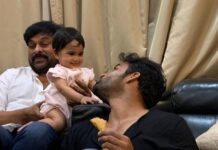 Sai Dharam Tej Instagram - That smile is worth dying/killing/fighting anything & everything 🤗 #megastar #navishkapapa #familytime #❤️