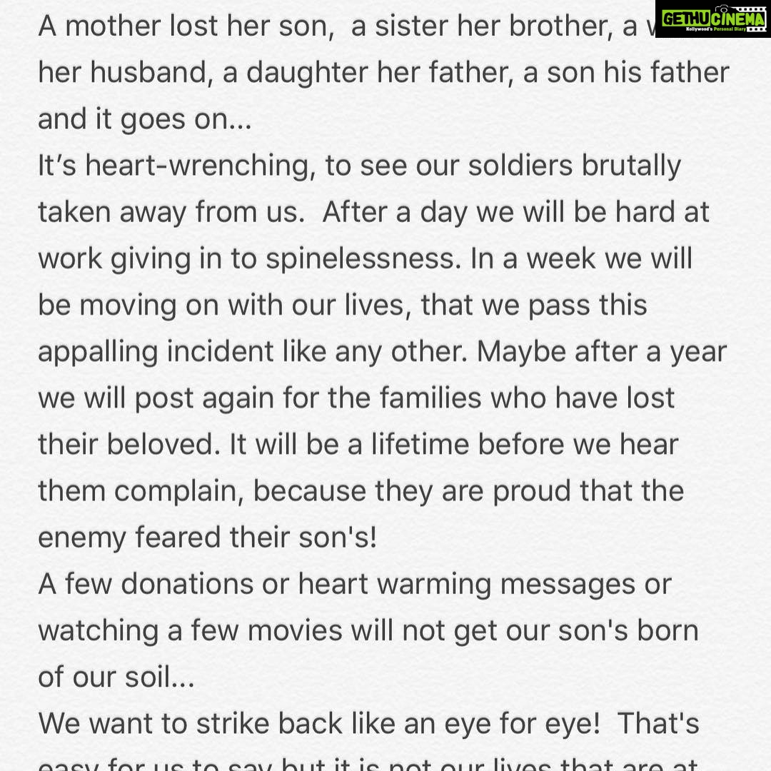 Sai Dharam Tej Instagram - Thoughts about our fallen heroes of 🙏🏼 #PulwamaAttack