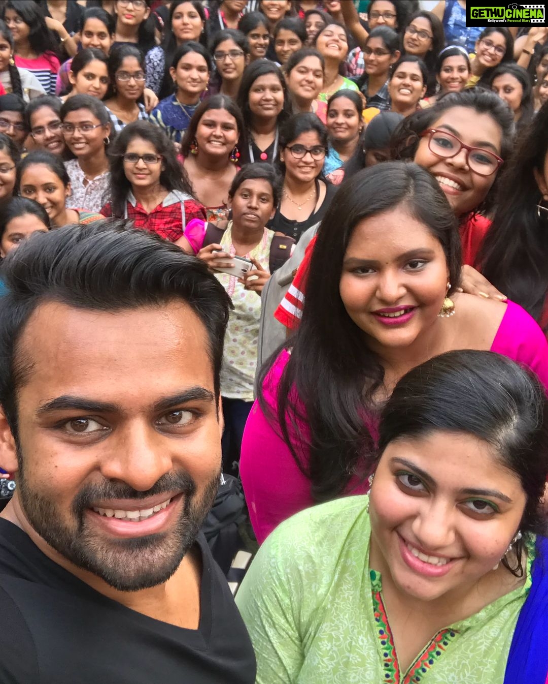 Sai Dharam Tej Instagram - Loved the vibe at the fest in St.Francis college for women, it reminded me of my college days thank you so much for inviting me βΊοΈππΌ. And I loved the collage that you guys gave me thank you for that π