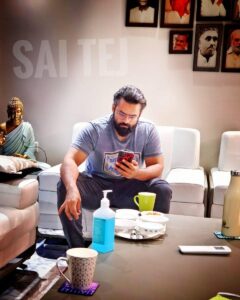 Sai Dharam Tej Instagram - No one saves us but ourselves. No one can and no one may. We ourselves must walk the path. - Gautam Buddha.

#StayHomeStaySafe #StayHealthy
Pic courtesy : @maruthi_official