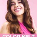Sanjana Sanghi Instagram - Voila! This is it.. the secret sauce behind my #MatrixColorMelt Its got a Pre-bonded formula that actually protects hair* while you color it! Which is sheer brilliance right?!! Go go, try it too at a Matrix salon, like right now!! :D #MatrixIndia #MatrixColorMelt #SuperVersatile #SuperTrendy #HairColor #HairColorGoals #HairColorTrends #Partnership *Based on Instrumental test, v/s Non-bonding color after 7 applications.