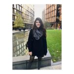 Sanjana Sanghi Instagram - You’ll smile just as hard after free loading a massive feast at the @google London office. / #siblingbenefits Wearing : @topshop Google UK Ltd