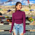 Sanjana Sanghi Instagram - Thought it’s only the shining sun while filming in Ladakh that’s been making me feel so warm & fuzzy, but turns out it’s all of your excitement for #OM !!! Thankie you beauties.♥️☀️ 10 days to go!! ⏰ #OM & Kavya are seeing you in Theatres Worldwide, on July 1st. Moonland Ladakh
