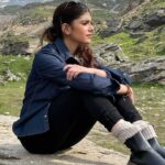 Sanjana Sanghi Instagram - Making a movie in paradise. 🎥 🏔 ☀️😍 #DhakDhak #Unreal Himachal Pradesh