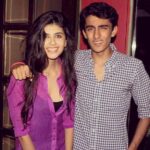 Sanjana Sanghi Instagram – @shivaanseth  not being able to bear the flash. #lasnight#chilling