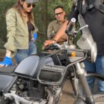 Sanjana Sanghi Instagram - Bit the bullet!!! 💥🏍 There really are no words to describe the nervousness, thrill and joy of the past few months in training for and picking up a new skill such as this. I couldn’t have ever imagined being able to, feeling right at home while on the road continuously and falling in love with it, for life. Need your blessings & hugs as we’ve hit the ground running on my next film and our passion project #DhakDhak ♥️🎥 . . . . @dhakdhakjourney #RatnaPathak @diamirzaofficial @fatimasanashaikh @viacom18studios #OutsidersFilms @blmpictures @dudeja_sahaab @parijat_joshi @taapsee @ajit_andhare @pranjalnk @aayush_blm