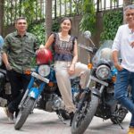 Sanjana Sanghi Instagram - Months of prep later, so excited to FINALLY get to share this crazy ride with you all! Here’s bringing to you our next.🎥♥️⭐️ Join the ride of a lifetime with Dhak Dhak, as four women ride to the highest motorable pass in the world on an exciting journey of self discovery! @fatimasanashaikh #RatnaPathak @diamirzaofficial @viacom18studios @taapsee #OutsidersFilms @blmpictures @dudeja_sahaab @parijat_joshi @ajit_andhare @pranjalnk @aayush_blm