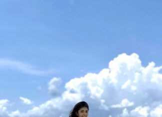 Sanjana Sanghi Instagram - Learning : don’t do what you suck at. Kindly enjoy me trip & almost fall into the ocean as I attempt the infamous “transition reel” ✌️☺️🧡