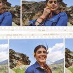 Sanjana Sanghi Instagram - Postcards from filming #DhakDhak in dreamland. 🎥 ⛅️🌈 🌸 #JourneyOfALifetime @dhakdhakjourney . . . . 📸: @neelanshmeenai Rohtang Manali