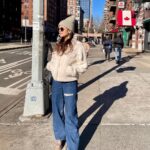 Sanjana Sanghi Instagram - The warmth of the Big Apple even in its freezing temperatures.💫 ____ 👗: @nakdfashion @nykaafashion • 👞& 🧢 : @hm • 👓 : @rayban • jewellery : @shopweekendlane Manhattan, New York