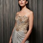 Sanjana Sanghi Instagram - A #CeremonialNight to remember, celebrating yet another milestone of my favourite two : @shantanunikhil 🖤 Here’s to you both somehow navigating the tomboy in me & creating the most stunning pieces to chime into. Thank you @gqindia for a lovely evening. #SNxGQ ——- 👗: custom made corset saree, @snbyshantanunikhil Styled by @who_wore_what_when asstd by : @stylebyankur 💍 @ambrusjewels 👠 : @oceedeeshoes 💄: @ashima.kapoor 👧: @lawangtamang95 @badhwardivya 📸 @square._frames