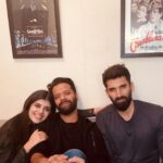 Sanjana Sanghi Instagram - my favourite human sandwich. Om, Kavya & our Captain Kaps.🤎 @adityaroykapur @itskapilverma