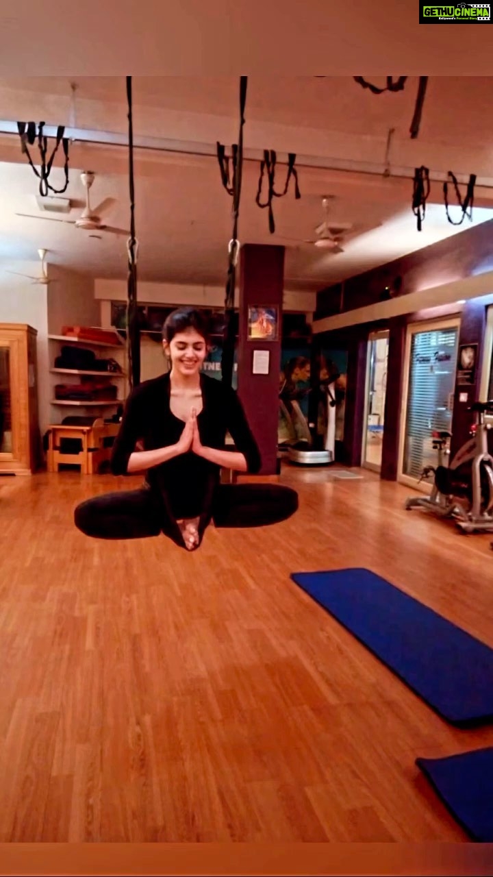 Sanjana Sanghi Instagram - Monkeying around! 🐒 Some Aerial Yoga, Trampoline Cardio, Pilates, with a dash of jumping, kicking, dancing ALWAYS. Life’s about holy mixtures ❤️ #GetMoving #LockdownWithdrawals @fitnessfusion_pilates @skyriaofficial