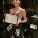 Sanjana Sanghi Instagram - A dream I hadn’t ever even been able to dare to dream. THANK YOU @timesofindia for bestowing me with the incredible honor of the Times Power Woman Debutant Performer 2020. As I jumped into my first ever gown, and walked up that stage, years and years of hope, sacrifice, challenges, hardship, hustle, hard work and passion flashed in front of my eyes, and it felt like both like a culmination yet just the start. All of you - like it is for every accolade, this is first yours, and then mine. You all make it all worth it.🤎 Here’s to dedicating a lifetime to entertaining you all through many many more characters. It’s such a privilege. 🙏 #TimesPowerWomen2020
