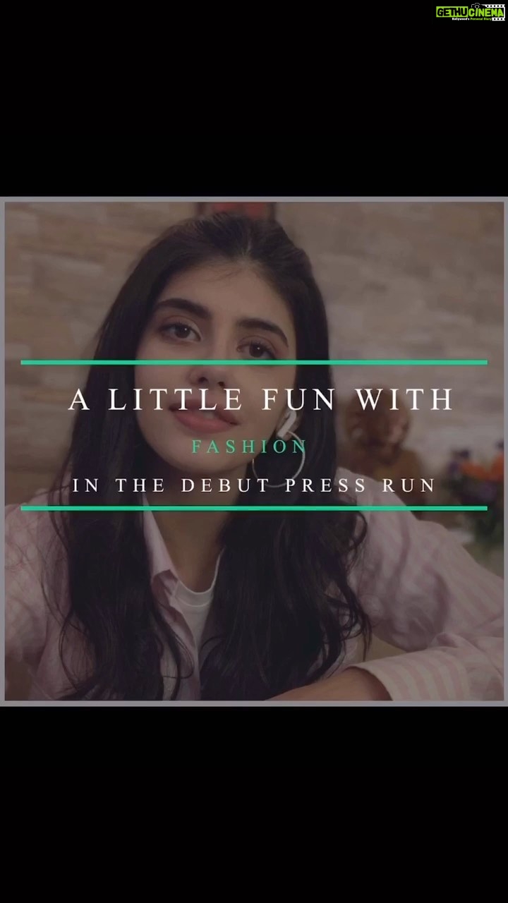 Sanjana Sanghi Instagram - When things get super heavy & dark - Ma’s always said, “Lighten it up!”💫✨ #Rewind : Here’s a tiny glimpse into us trying to have a little bit of fun with fashion, in my debut press run. ❤️💃 #DilBechara #EPressRun #VocalForLocal