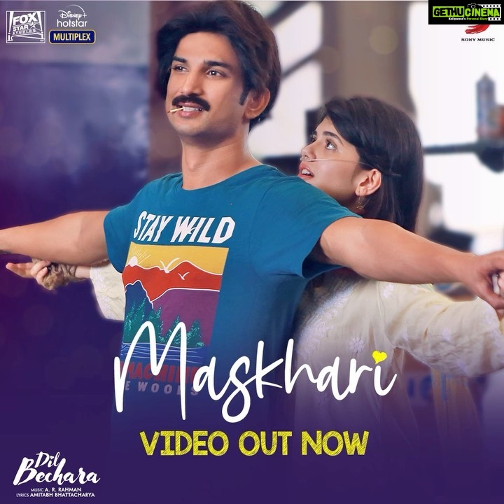 Sanjana Sanghi Instagram - #Maskhari - a blend of Manny & Kizie’s happiness and togetherness and how Manny simply sparked Kizie’s little world with glee and joy. Song out NOW. ❤️🙏 #DilBechara #SushantSinghRajput @swastikamukherjee13 @sahilvaid24 @saswatachatterjeeofficial @castingchhabra @arrahman @sunidhichauhan5 @hridaygattani @shashankkhaitan @suprotimsengupta @amitabhbhattacharyaofficial @foxstarhindi @disneyplushotstarvip @sonymusicindia @mukeshchhabracc