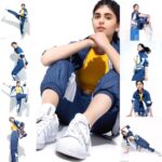 Sanjana Sanghi Instagram - Change, is a team sport 🤛 #SuperstarsOfChange #ChangeIsATeamSport @adidasoriginals Also, self isolation is a team sport. @adidasoriginals & a global movement of culture makers, boundary pushers, and limit breakers 💙🤍 . . . . . . . | Conceptualisation & Creative Direction : yours truly! 👧 • 📸 & 💄: @sabiphotography1 @fixthepic @ivara_makeoversbyshivangi @bornaliicaldeira | [ Part 1/2]