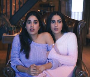 Sara Ali Khan Instagram - From brewing koffee that was hot, now finally as ko-actors we shot ☕ 🔥 🎥 👯‍♀️ Wait and watch us- tell us what you thought 💭 @janhvikapoor