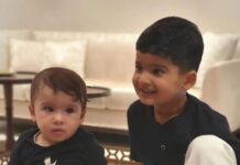 Sargun Mehta Instagram - Bua ki jaan 🥰🥰🥰 Mere saaju aur jahaan ❤️ Happy birthday ro my sahraaj.. bass zindagi bhar raaj karega 😁 Thu thu thu 🧿 @sahraajmehta @charumehta05 @pulkitmehta10