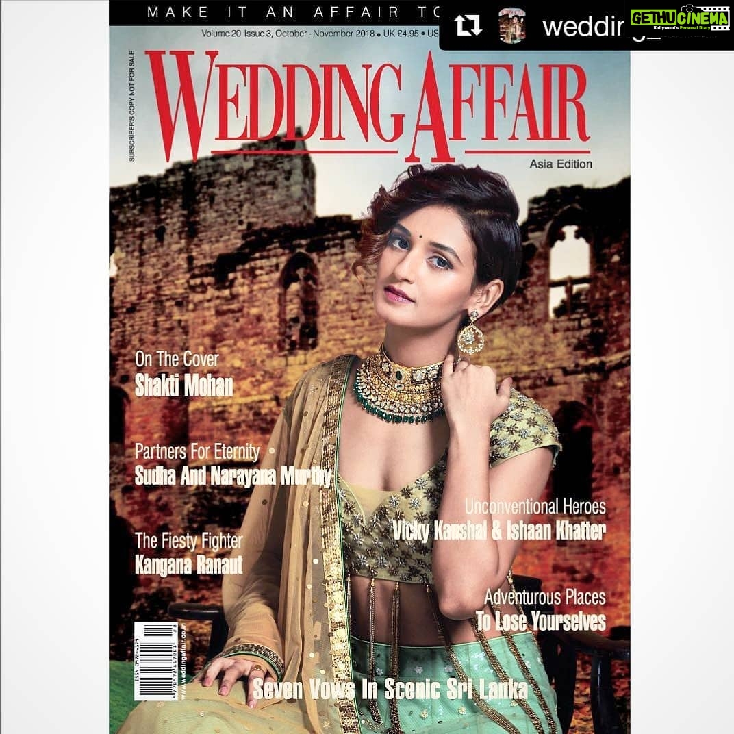 Shakti Mohan Instagram - Presenting to you, “The Dancing Bride”💃🏻 @mohanshakti on cover of the Oct-Nov 2018 issue. Couture by: @archanakochharofficial Jewellery by: @om_jewellers Photography by: @sunilsraawat Make Up: @neerajnavare.makeupartist Hair Stylist: @anitashil.hairstylist Styled By: @saachivj. Media PR: @communicationspark. #WeddingAffair #Wedding #Weddings #FashionWorld #IndianWedding #Bride #Bridal #BridalMakeup #BridalStyle #BridalCouture #BridalDress #BridalDresses #BridalJewellery #IndianBride #Luxury #Lifestyle #Trosseau #ShaktiMohan #ArchanaKochhar #OmJewellers Jewellery #Couture #IndianCouture #WedVendors #MakeItAnAffairToRemember