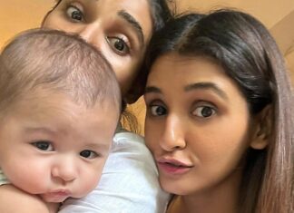 Shakti Mohan Instagram - I ammmmmm in 🤍 He is sucha ghapolaaaaa I want to eatttttt him 🍰 Ahhhhhhh love you my delicious Aryaveer 👶🏻 God bless you babulaal 😌 Goddddddd…. Save him cos I will eat his cheeks 😬 Feelings of a brand new #maasi 🤟🏼