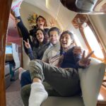 Shakti Mohan Instagram - Put yo legs up in the air Put yo legs up in the air fo this killah Birthday celebration in the flight ✈️ Supa dupaaa partyyyyy 🤘 🕺🕺🕺🕺🕺 @nihaarpandya @neetimohan18 @muktimohan