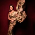 Shama Sikander Instagram - Calm, But Alert. Relaxed, But Ready. Smooth, But Sharp. Humble, But Confident. Last night @lokmat.... . . Photographer:- @pranjali_nigudkar Makeup & Hair:- @ankitamanwanimakeupandhair Outfit:- @sabyasachiofficial Shoes:- @jimmychoo . . #lokmatmoststyloshawards2022 #redcarpet #actorlife #awardsnight #celebrities #saree #attire #glam #stylish #icon #shamasikander 📸🎞📽 Mumbai, Maharashtra
