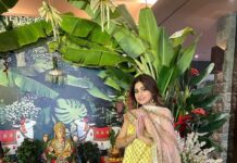 Shamita Shetty Instagram - Happy Ganesh Chaturthi.. may lord Ganesha remove all the obstacles and fill your lives with loads of peace and happiness always ❤️❤️❤️ M Outfit : @maayera_jaipur Jewellery: @anmoljewellers Styling: @anusoru @nidhikurda . . . . #ganeshchaturthi #ganesha #love #peace #prosperity #happytimes #blessed #familytime #festivals