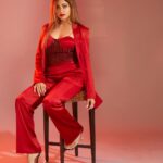Shamita Shetty Instagram - In the mood for some red ❤️‍🔥 Outfit : @namratajoshipura Earrings : @mozaati Ring : @gehnajewellers1 Styled by : @styledbychandani @style.cell Assisted by: @thecrazy_fattygirl @kratitiwari03 Hair : @hairnmakeup.farzana @kromakaysalon Photography : @mutatingframes . . . . #ottplayawards2022 #aboutlastnight #ootn #red #gratitude