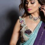 Shamita Shetty Instagram - Festive vibes 🦋 Outfit @payalsinghal Jewellery @anmoljewellers 📸 @kvinayak11 . . . . . #festivevibes #diwali #parties #saree #love #gratitude #traditionalwear