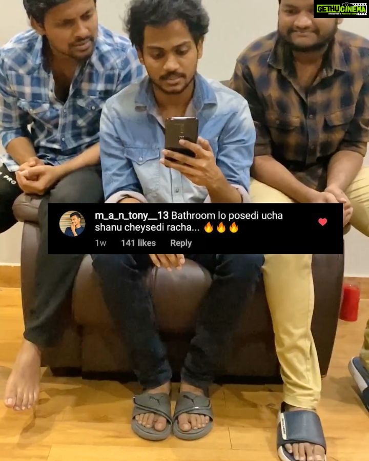 Shanmukh Jaswanth Kandregula Instagram - Introducing you COMMENT SECTION TROLLING πβ€οΈ Ft @don_pruthvi @prithvi_jhakaas @eugeniaustinova D.o.p and edit : @kalapavan_ Inka inka comments cheyandi π
. . . . . . . . #telugucomedy #tiktoktelugu #telugutrolls #viralvideos #friends #fun #comedy #quarentinelife #explore #hyderabad #shannu