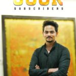 Shanmukh Jaswanth Kandregula Instagram - 500k Subscribers on YouTube ❤️ Prathi okalaki Thank you so much and for everyone who is part of my Journey 😃 From nothing to something. Edo dabbulu ekkuva ayi videos cheyatledu, Istam!! Chinnappudu nundi oka Dream ❤️ I will try work harder inka baga! ❤️ I love you and will be grateful always ❤️