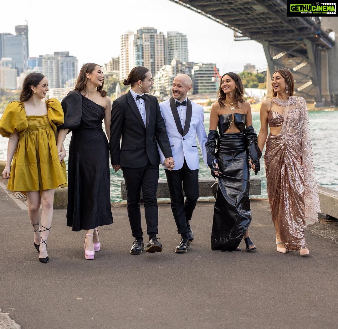 Shibani Dandekar Instagram - My best friends wedding and the best day ever 😭😭😭❤️❤️❤️! @joelpeisley being your best lady on your day and in life has been an absolute honour! So happy you found the male version of me in @seanbyrnes 😜 Here’s to the most beautiful couple I know, to you and your love and the lifetime of memories you will create together. May your dance of life be filled with love, fun, friendship and many many buckets of KFC love you both so much ❤️❤️ @faroutakhtar @vjanusha @morganmadeau @babushkagirl_ dress by @rickowensonline styled by my girl @chantelfenech