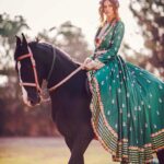 Shibani Dandekar Instagram - my #GameOfThrones moment with this beauty ❤ shot by @gauravsawn outfit by @papadontpreachbyshubhika makeup @inherchair hair @azima_toppo 👑🐴