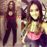 Shibani Dandekar Instagram - that time I went on #sonofabish wearing my @helmutlang leather trousers @topshop bodysuit and #inga shoes ( thanks to @kstewartstylist ) ✌🏾 #thatbrowngirl @thatbrowngirl